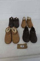 4 pairs of kids Kirkland ankle boots (sizes 11, 12 & 13)