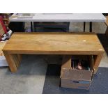 Hardwood coffee table/dining bench