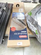 +VAT Boxed Rothley hand rail kit in Driftwood/matt black finish