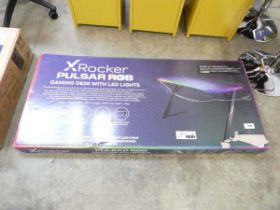 +VAT Boxed X Rocker Pulsar RGB gaming desk with LED lights