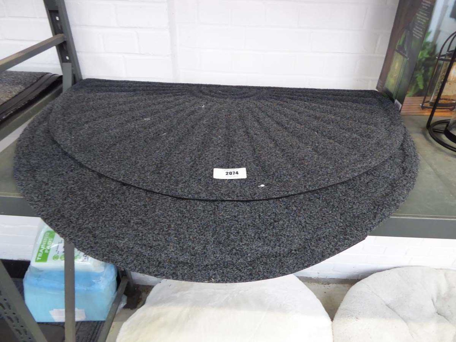 +VAT 2 grey demilune doormats