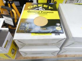 +VAT 2 boxes containing 30 sheets (in each box) of Oakey general purpose sandpaper