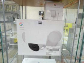 +VAT GoogleNest outdoor camera plus floodlight, together with a NestCam waterproof cable