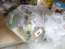 +VAT Bag containing large quantity of various tapes, adhesives, glues, etc.