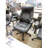 +VAT Black swivel office chair with missing wheel