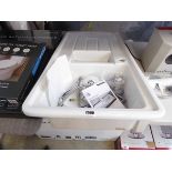 Boxed Blanco ceramic sink with boxed tap