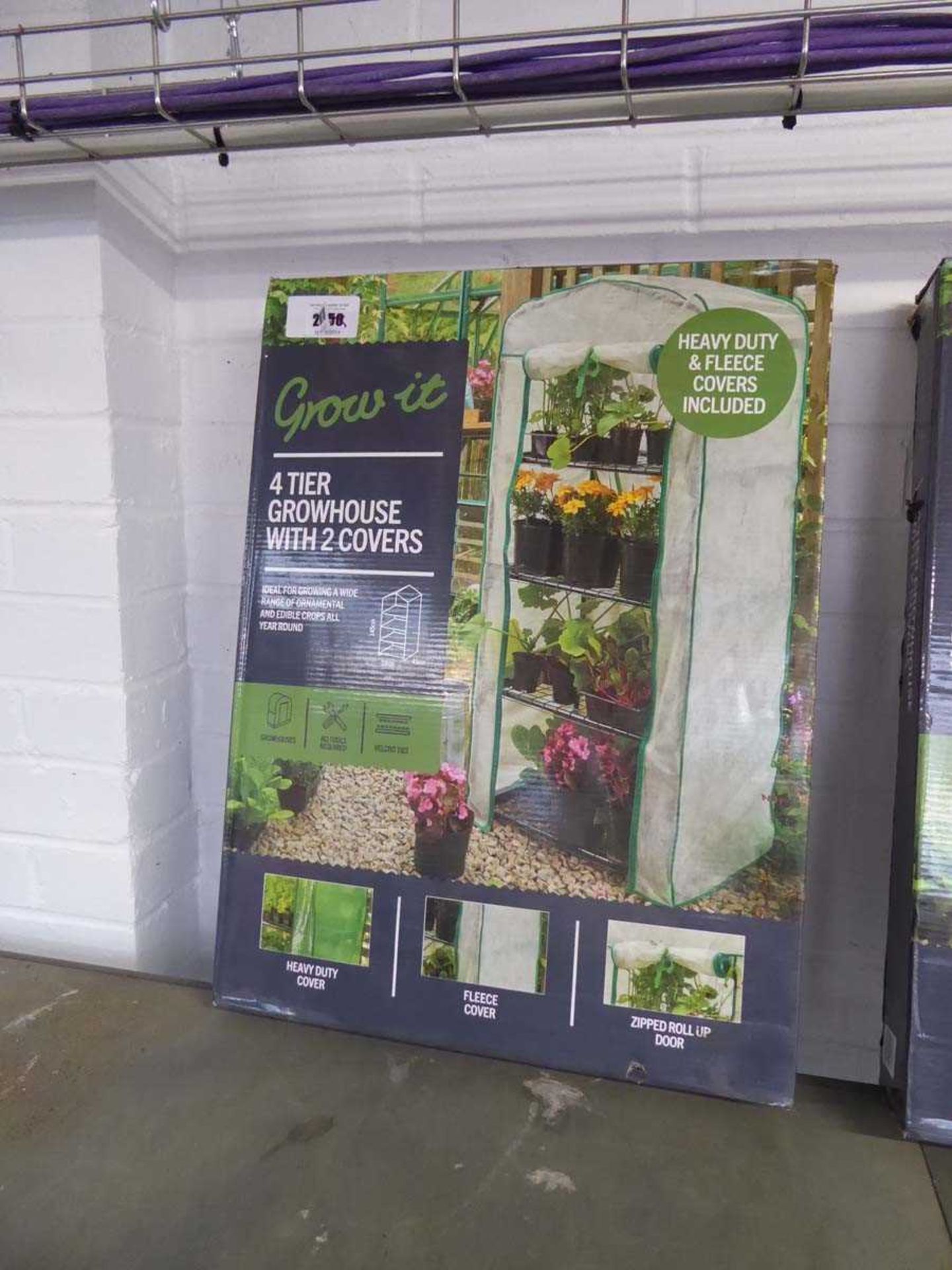 +VAT Boxed 4 tier garden grow house (145 x 59 x 45cm)