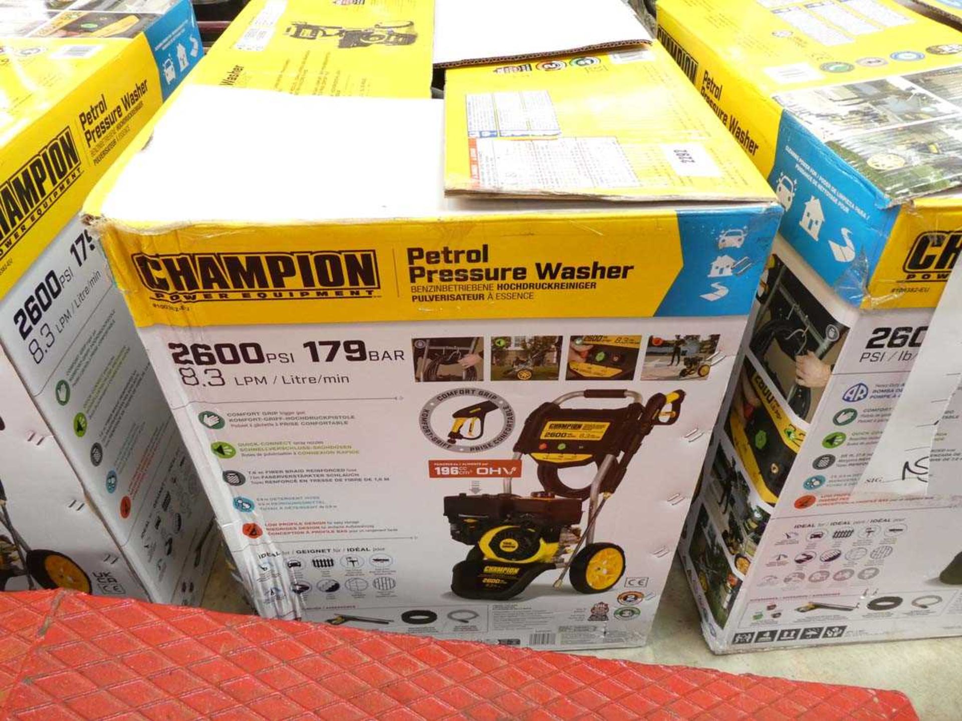 +VAT Boxed Champion petrol powered pressure washer