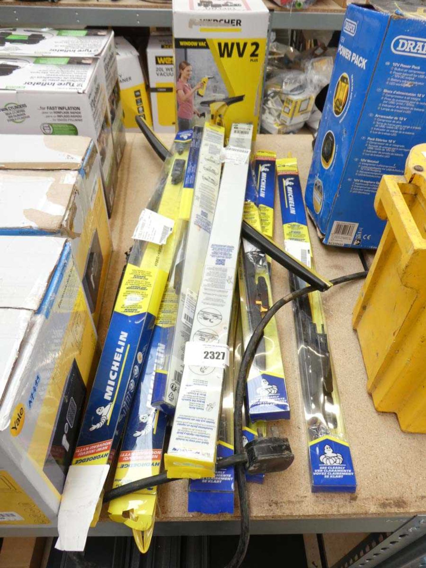 +VAT Selection of Michelin car wiper blades and Karcher window vac