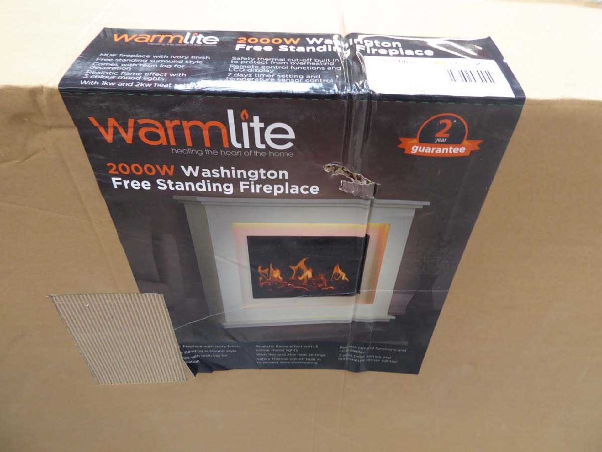 Boxed Warmlite 200W Washington free standing fireplace - Bild 2 aus 2