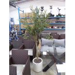 +VAT Lifelike olive tree in beige planter