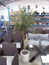 +VAT Lifelike olive tree in beige planter