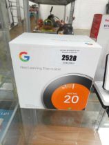 +VAT Boxed Google Nest learning thermostat (stainless steel Nest Pro edition)