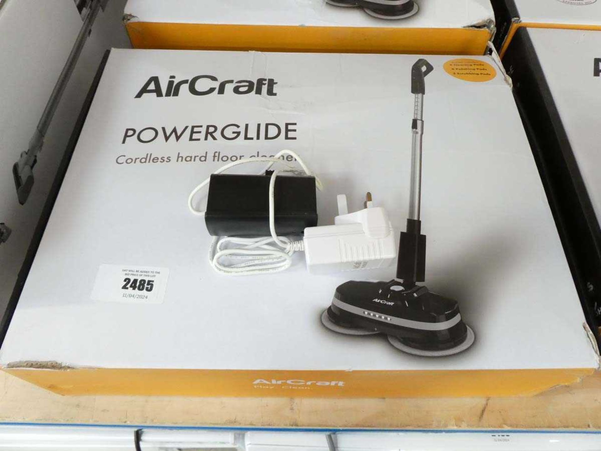 +VAT Boxed AirCraft PowerGlide cordless hard floor cleaner with charger and battery