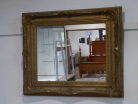 Gilt framed rectangular wall mirror