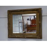 Gilt framed rectangular wall mirror