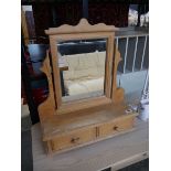 Pine dressing table mirror