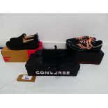 +VAT 3 x Boxed pairs of trainers to include Saucony kilkenny XC7 UK8.5, Sketchers GoWalk Joy UK4 and