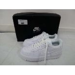 +VAT Boxed pair of Nike AF1 shadow trainers in white size UK2.5