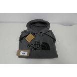 +VAT The North Face hooded jumper in grey size M