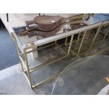 +VAT Mirrored top metal framed console table