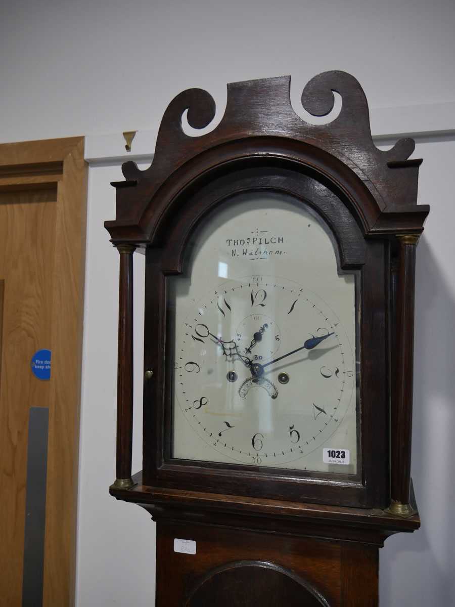 Dark oak cased grandfather clock by Thos Pilch, N. Walsham - Image 2 of 2