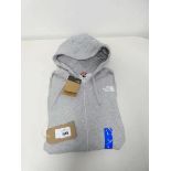 +VAT The North Face zipped hooded jacket in grey size L