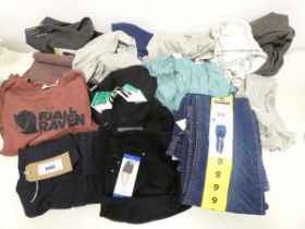 +VAT Approx 18. items of womens clothing to include trousers, t shirts, skirts, jumpers etc.