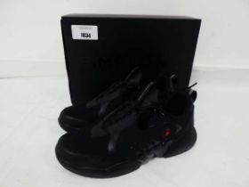 +VAT Boxed pair of B Malone X1 scorpion trainers in black / red size UK8