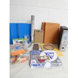 +VAT Office items to include document wallets, folders, printing paper, cordless air duster, pens,