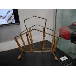 Bamboo effect and brass magazine rack