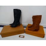+VAT 2 x Boxed pairs of boots to include White Stuff UK5 and Urban Outfitters UK4