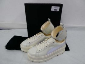 +VAT Boxed pair of Puma x Fenty Rihanna ankle strap sneakers in vanilla ice / puma white size UK6.5