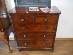 Edwardian mahogany chest of 2 over 3 drawers