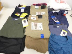 +VAT Approx.20 mixed mens clothing to include trousers, t shirts, shorts etc.