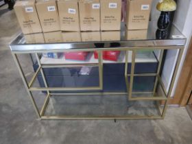 +VAT Gold finished console table with mirrored surface