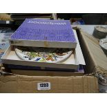 Box containing qty of Wedgewood calendar year plates (1973,74,76,77,78,79,81,82& 83)