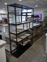 +VAT Modern floor standing black metal shelving unit