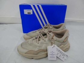 +VAT Boxed pair of Adidas ozweego trainers in brown size UK10.5 (signs of wear)