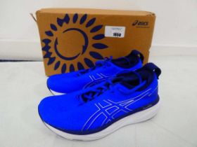 +VAT Boxed pair of Asics gel-nimbus 25 trainers in illusion blue / pure silver size UK8.5