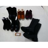 +VAT 6 x Pairs of boots to include Hotter, Clarks, etc