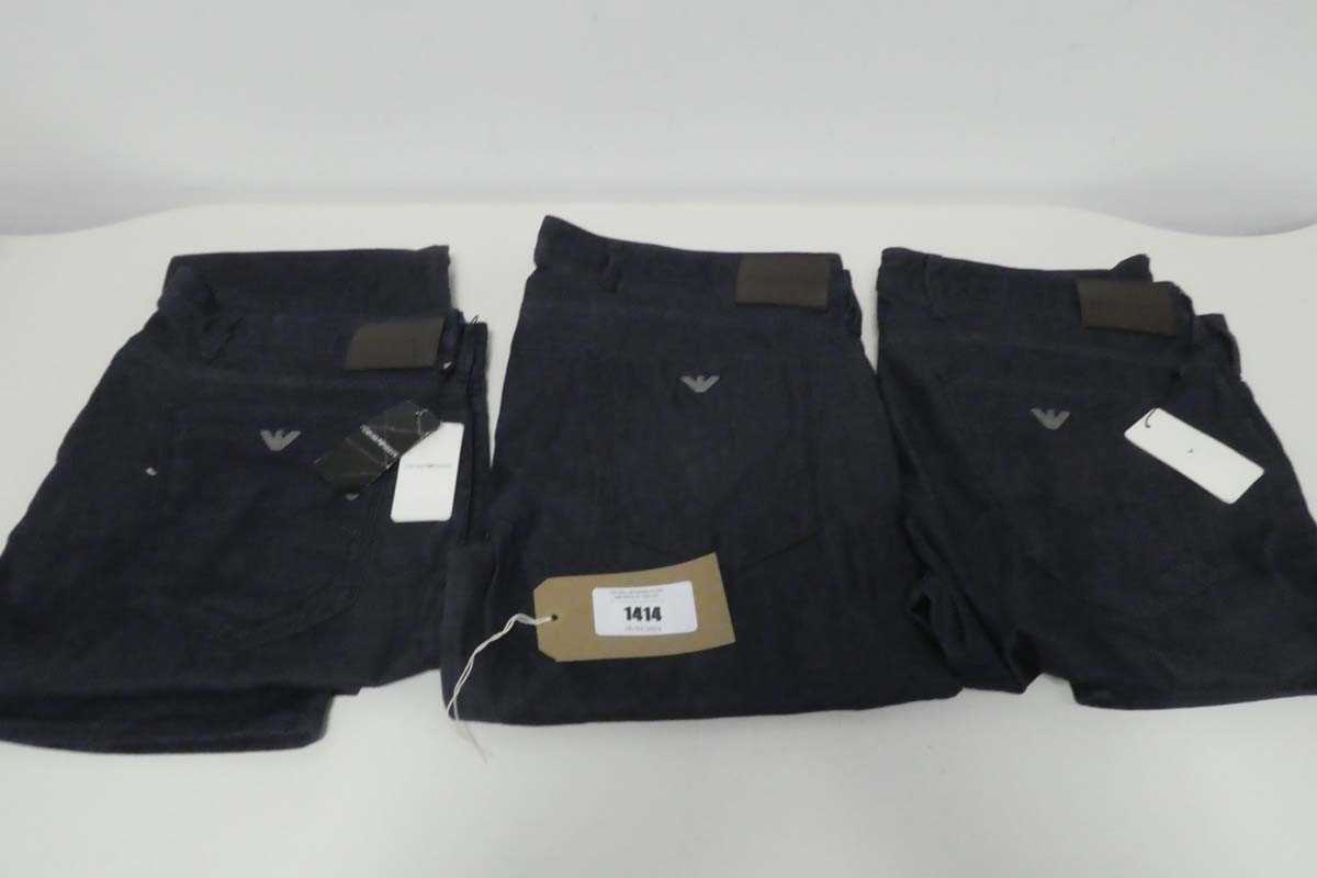 +VAT 3 pairs of mens Emporio Armani trousers (W40 L34)