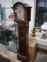 Edwardian mahogany cased grandmother clock by Winlove Brothers, Hunstanton