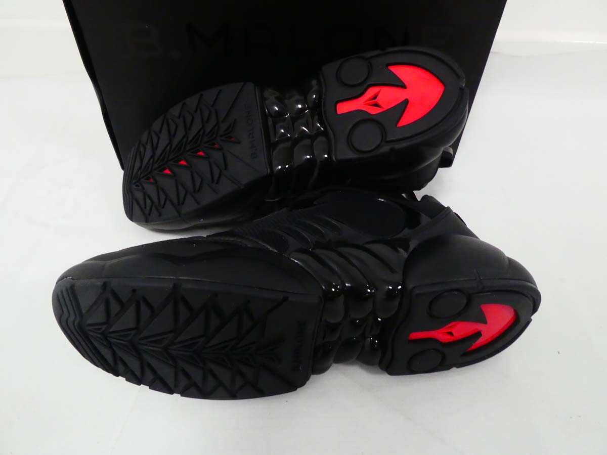 +VAT Boxed pair of B Malone X1 scorpion trainers in black / red size UK8 - Image 2 of 2