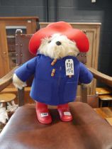 Paddington Bear Figure / Collectable Toy, with hat, coat, parcel label and boots. By Rainbow