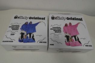 +VAT 2 boxed comfy original wearable blankets (one in blue, one in pink)