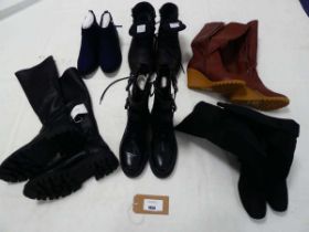 +VAT 6 x Pairs of boots to include New Look, Zara, Stradivarius, etc