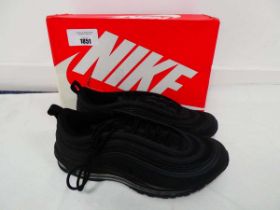 +VAT Boxed pair of Nike air max 97 trainers in black size UK10.5
