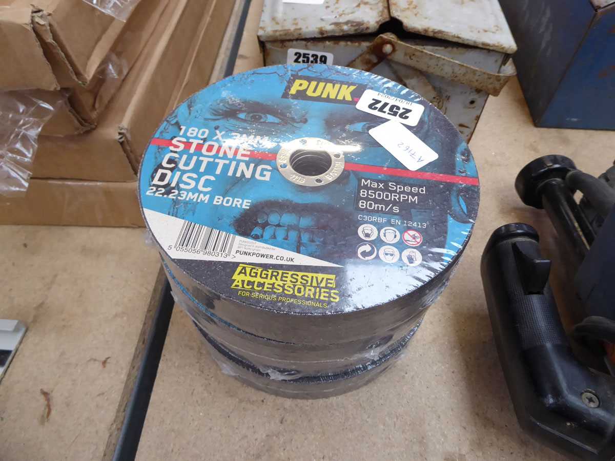 Quantity of Punk branded 180 x 3mm. stone cutting discs