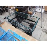 4 wheel pull along platform trolley